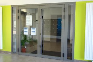 Double porte aluminium -boites aux lettres